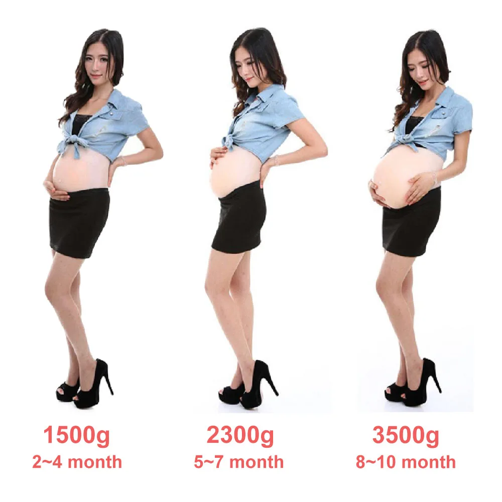 month size silicone belly