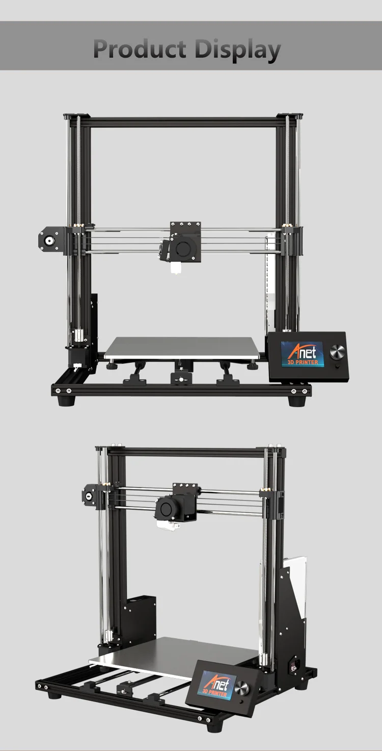 Анет A8 плюс 3D-принтеры модификация ремня Регулировка печати Размеры 300*300*400 Алюминий сплава рама печати DIY KIT подвижные Панель