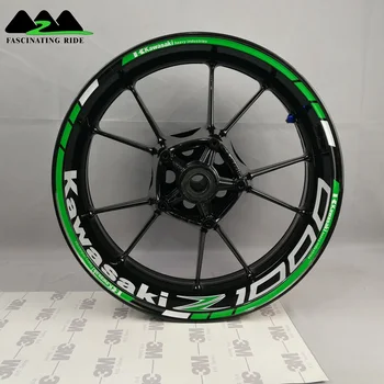 

Applicable to Kawasaki Z1000Z900Z800Z650Z250 motorcycle refitting waterproof and reflective personality hub sticker 17 inch gene