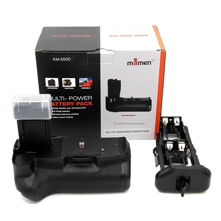 

Battery Grip KM550D Support 2pcs LP-E8 Battery 1/4 Universal Screw For Canon 550D 600D 650D 700D T4i T5i Battery Grip Holder