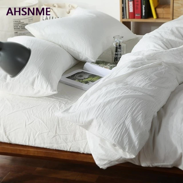 AHSNME 100% 코튼 침대 린넨: 편안하고 세련된 수면의 본질