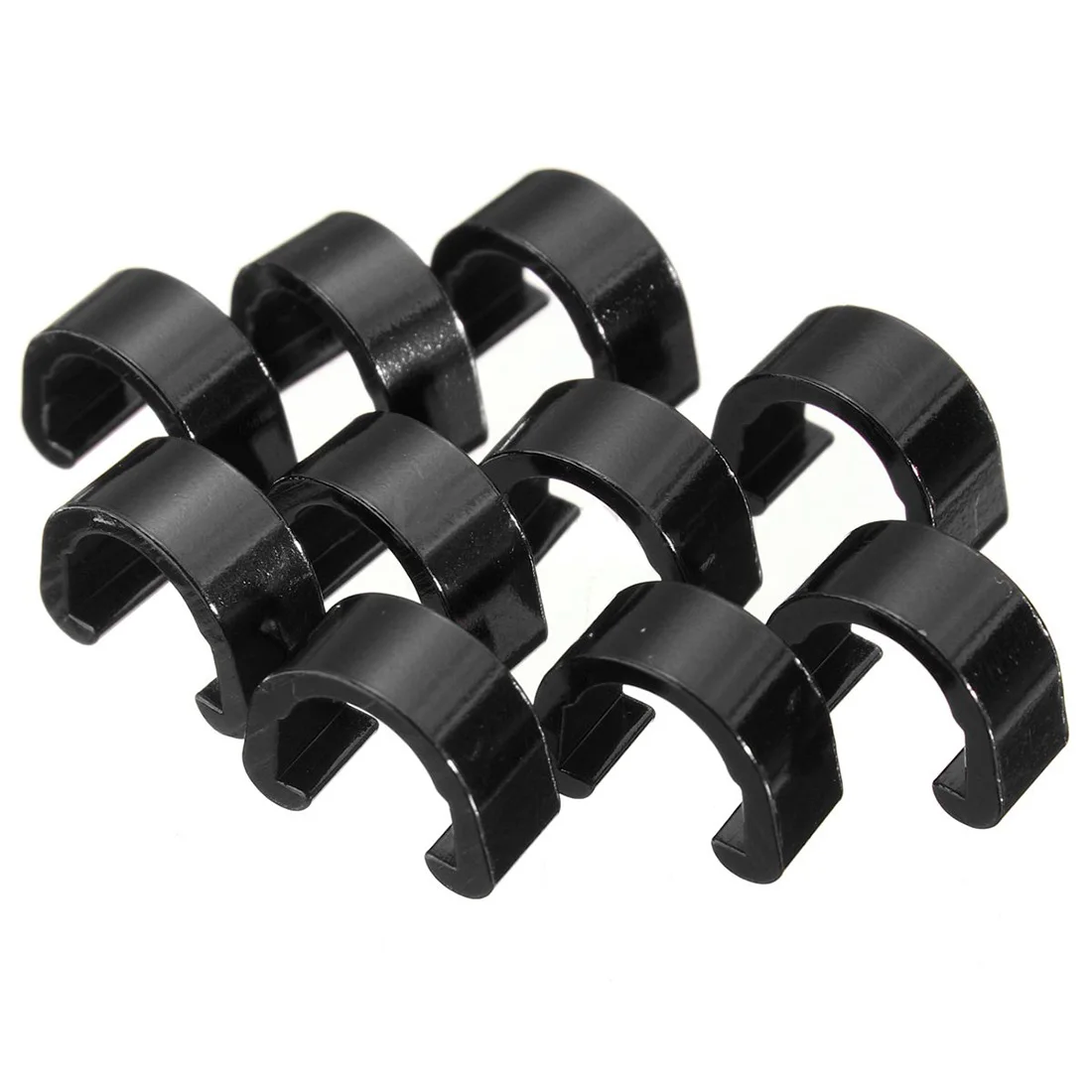 

C-Clip 10pcs Snap Tubes Brake Hose Guide MTB BMX Bike Color: Black