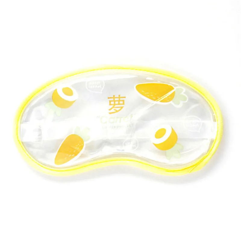 Elecool новые милые Мультяшные маски для глаз для сна Мягкие инструменты для ухода дорожный, для сна стеклянные милые, прозрачные ледяные повязки на глаза - Цвет: 03 Yellow Radish