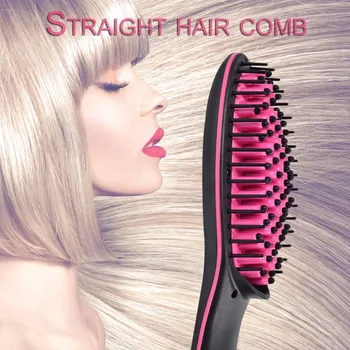 

LCD Display Tangle Comb Hair brush Professional Fast Hair Straightener Electric Smooth hairbrush Barbershop hair Styling Tool