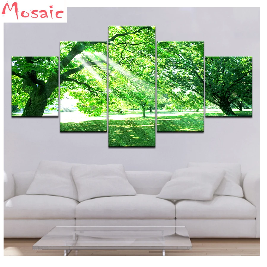 

Multi-pictures 5d diy Diamond Painting Cross Stitch green plant Diamond Embroidery mosaic Landscape Full Square roun Drill arts