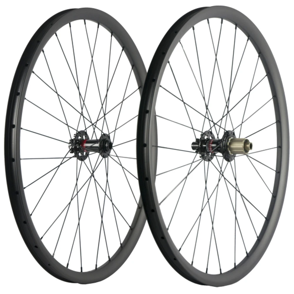 Perfect 27.5ER Mountain Bike Carbon Wheelset Tubeless MTB Disc Brake Bike Carbon Wheels with Novatec Disc Hub QR/CENTERLOCK 0