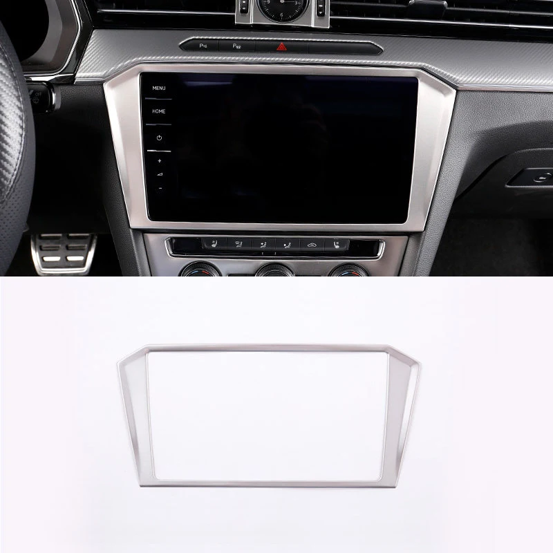 1PCS Black titanium Air Condition CD Panel Cover Trim For VW Passat B8 2017-2018