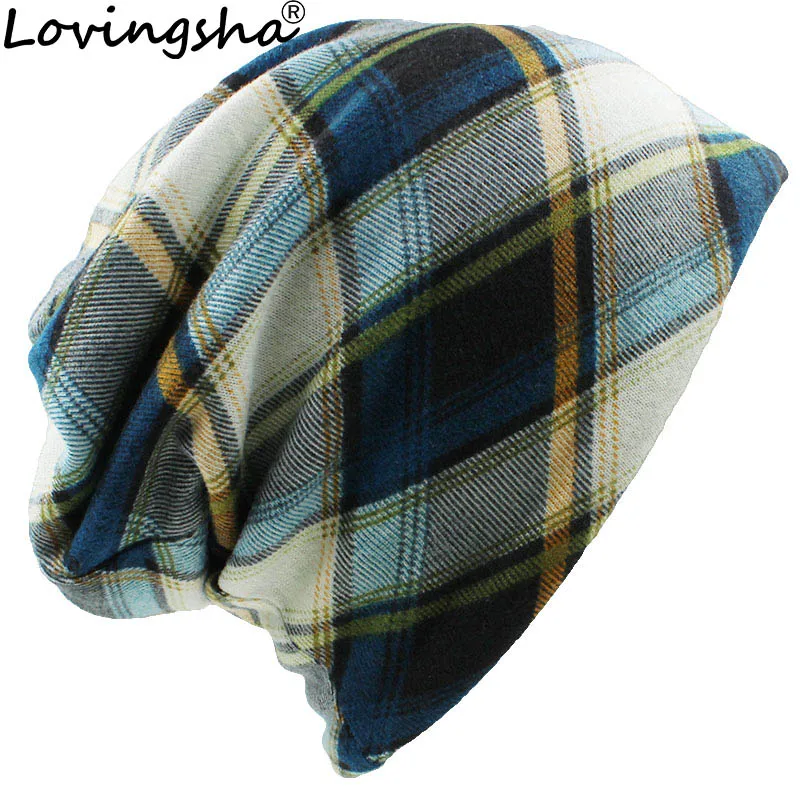 Lovingsha осень зима девушка Skullies шапочки Полосатый Дизайн Многофункциональный