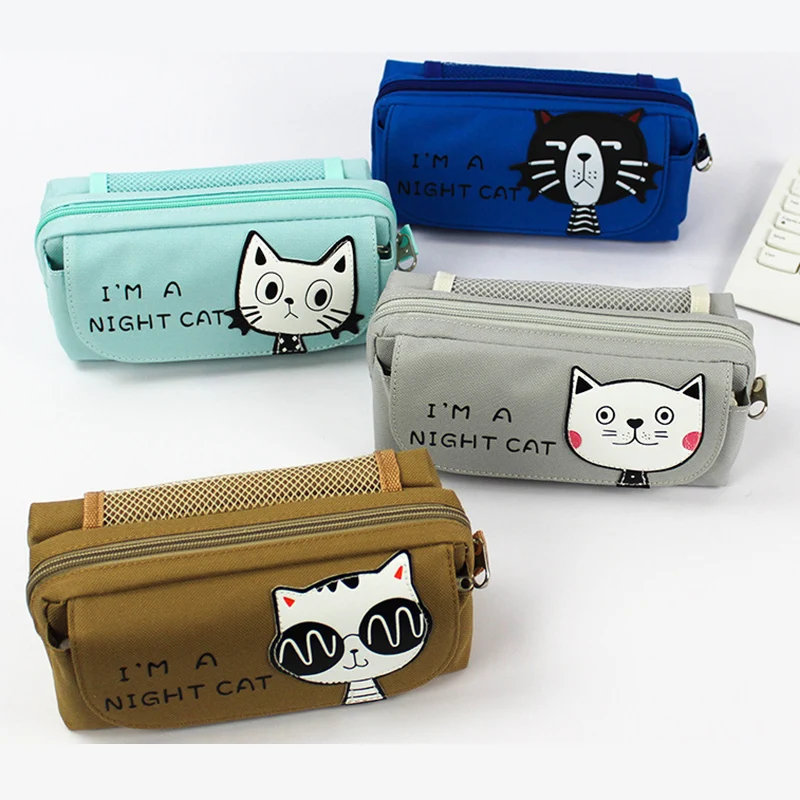 

Kawaii School Pencil Case Cute Oxford Pencilcase for Girls Boys Cartoon Cosmetic Pen Bag Penal Big Box Stationery Pouch Supplies