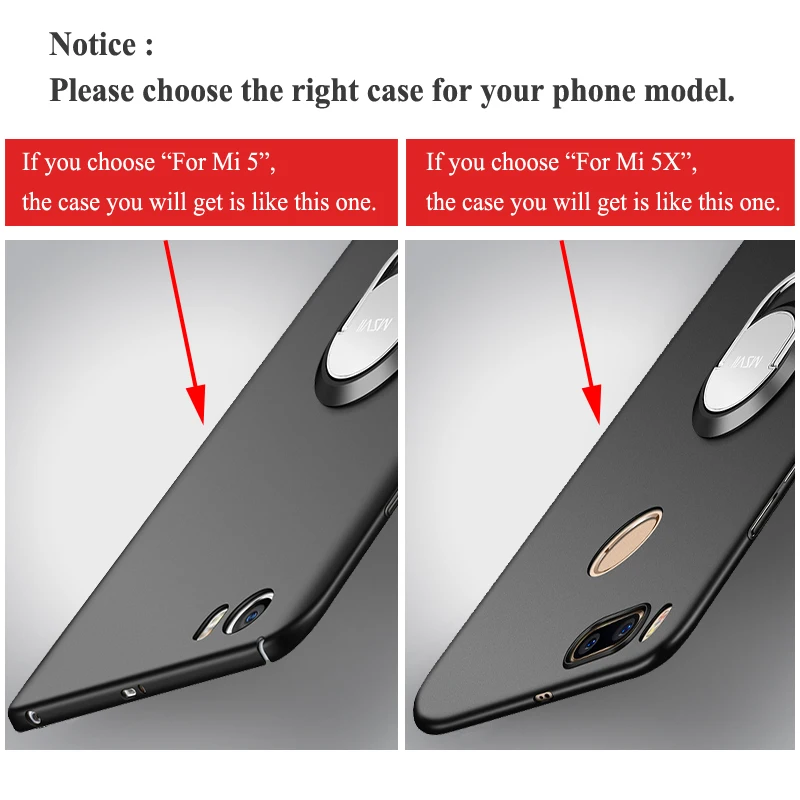 Чехол MSVII для Xiaomi Mi 5 5S 5X A1 тонкие кожаные чехлы с кольцом на палец Xiomi Mi5S Mi5X чехол