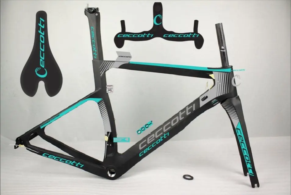 US $378.75 CECCOTTI new design carbon frame handlebar saddle T1000 carbon fiber BSAPF30 carbon road bike frame roadbike carbon