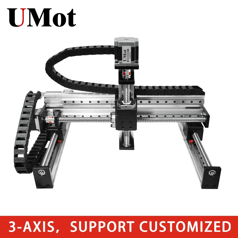 

10 inch-30 inch customized length XYZ 3-Axis gantry robot linear stage cartesian robot CNC linear guide slide motion system