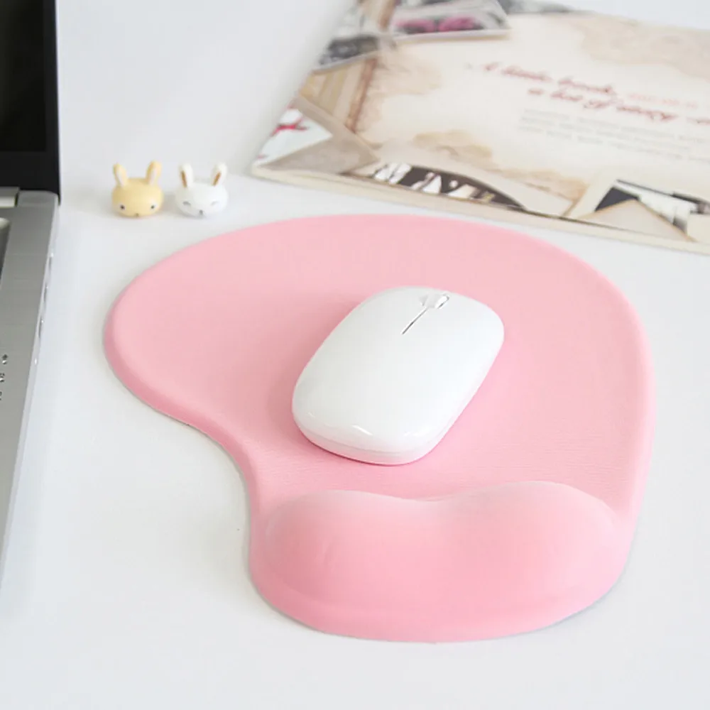High Quality Mouse Pad Pink Fashion Silicone Soft Mouse Pad with Wrist
