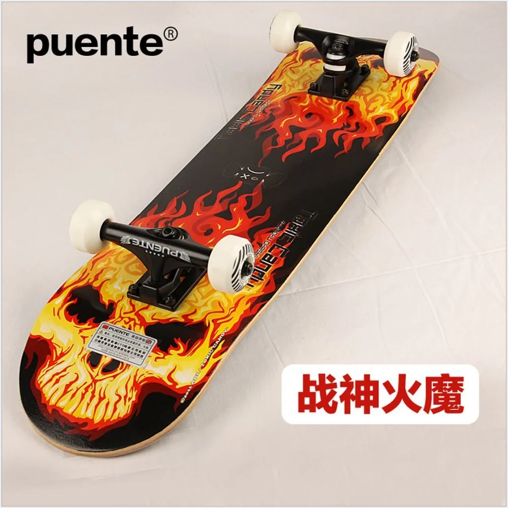 Qualitycanadian клен граффити скейтборд 78.5*19.5*10 см Longboard мужчины девочек doublerocker monopatin Улица Skate предел скейтборд