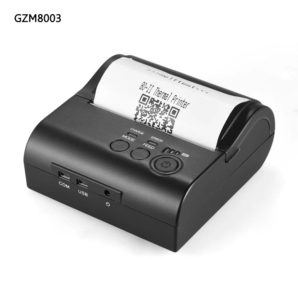 Mini 80mm IOS Android Bluetooth Thermal Printer 80mm Portable Bluetooth IOS Thermal Receipt Printer Bluetooth Android GZM8003 Mini 80mm IOS Android Bluetooth Thermal Printer 80mm Portable Bluetooth IOS Thermal Receipt Printer Bluetooth Android GZM8003