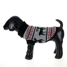 Stylish Small Canine Pet Cat Sweater Christmas Deer Knitwear Coat Garments Attire Tops