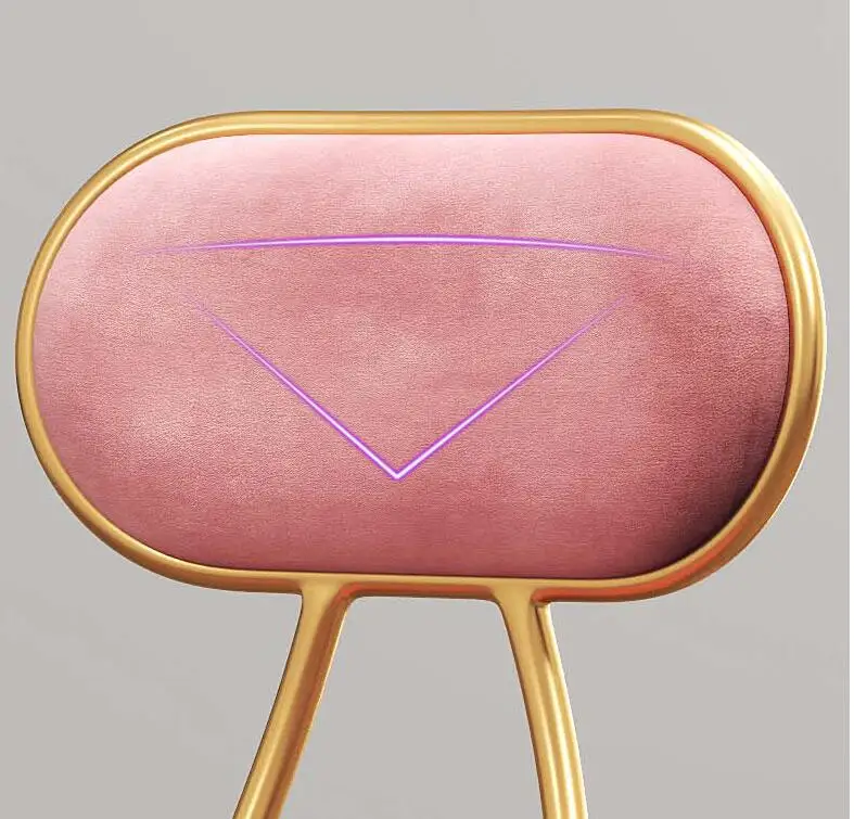 Скандинавский свет роскошный барный стул свет роскошный простой чистый красный передний стол гостиная стул тыльная Стул высокий стул
