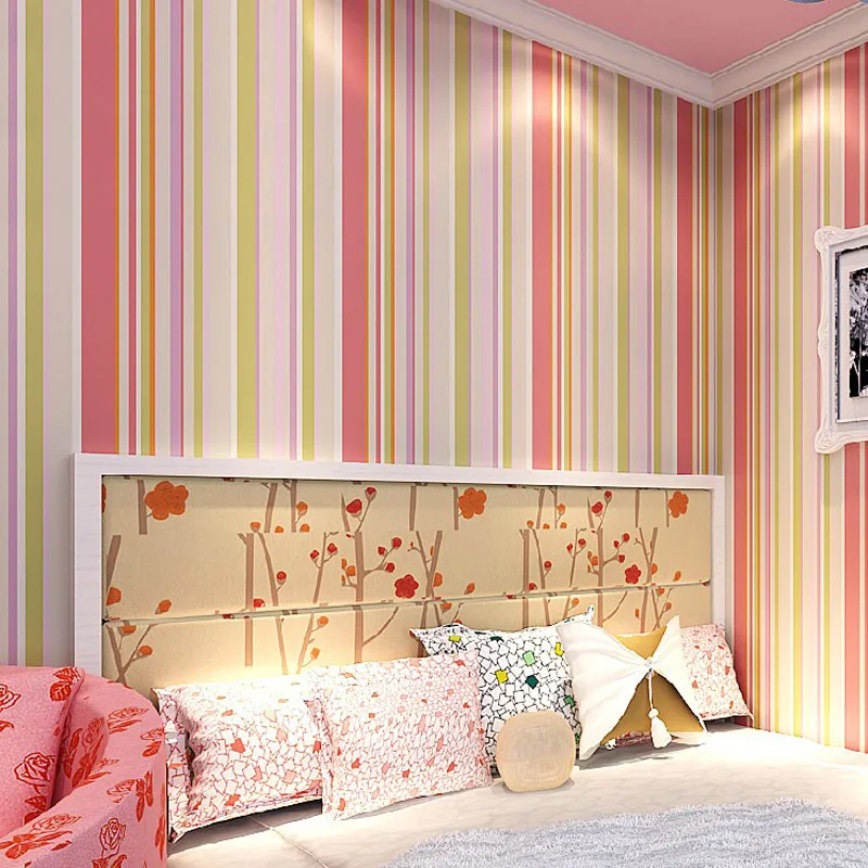 Обои В Полоску Для Детской Комнаты фото 11