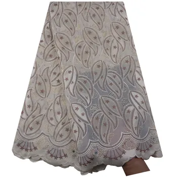 

Dry Lace In Switzerland 100% Cotton Lace Fabric Embroidery African Voile Lace Fabric A1247