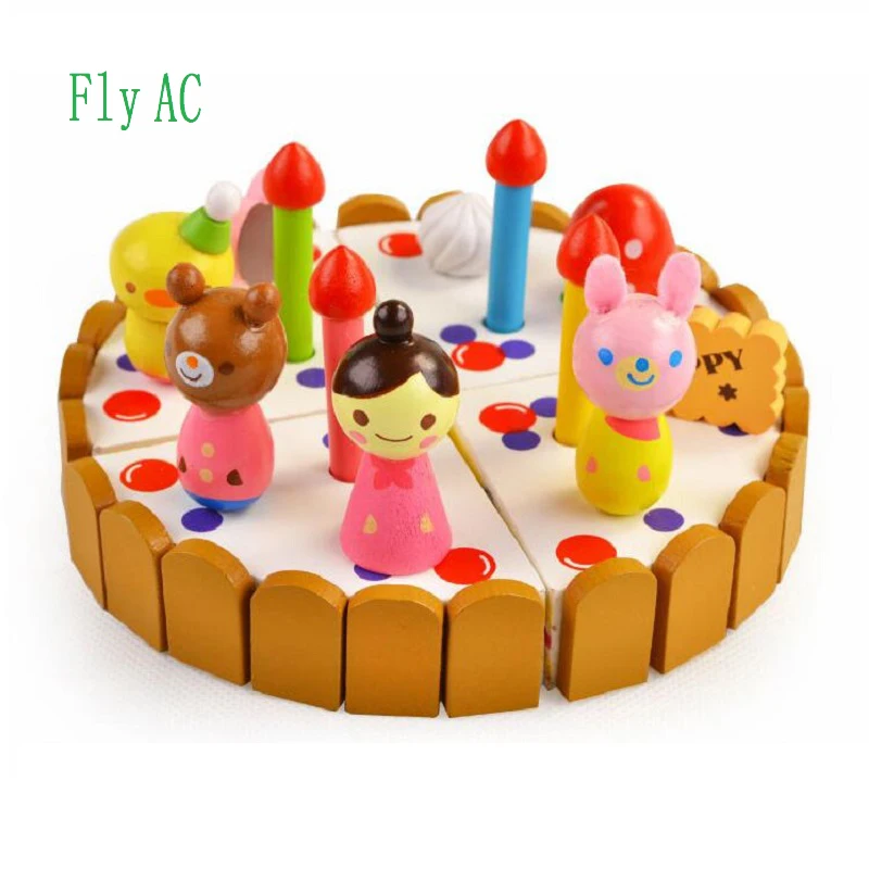 Fly AC DIY клубника Шоколадный торт ко дню рождения комплект Ролевые игры Еда игрушка для развития навыков игрушки