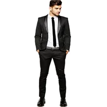 Новейшие мужские костюмы под заказ, сделанные костюмы жениха смокинги черный лацкан друг жениха костюм пиджак для выпускного и брюки