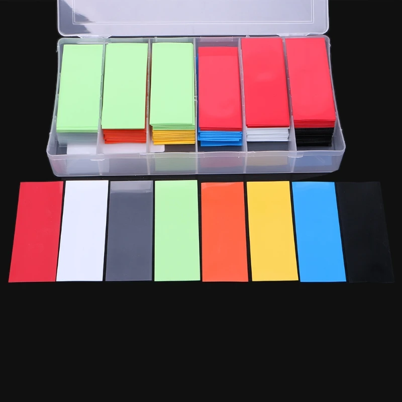 

280 Pcs PVC Heat Shrink Tubing Tube Wrap Kit For 18650 18500 Battery Flat 18.5mm