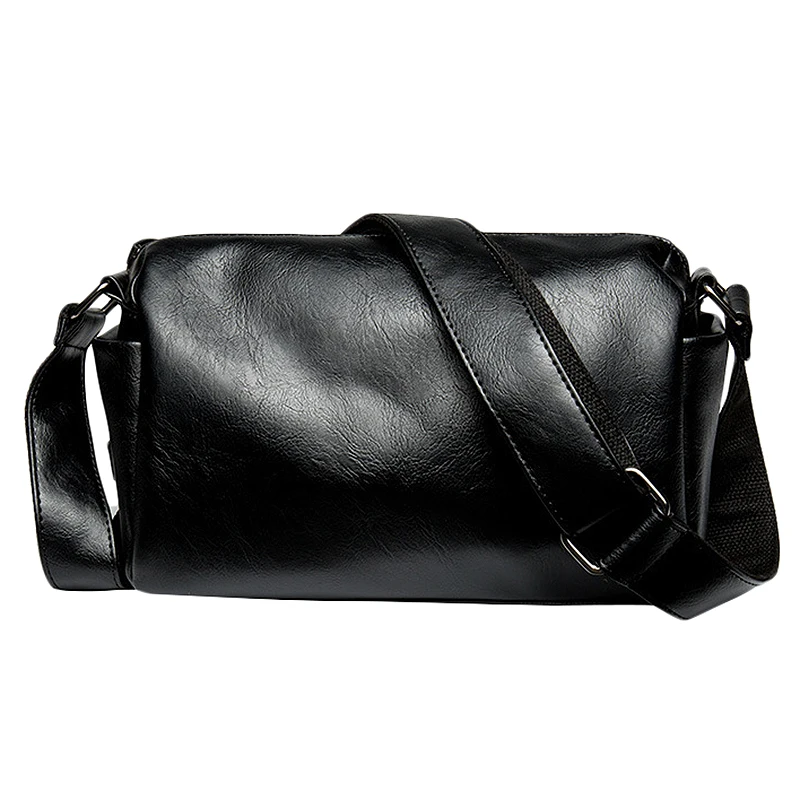 

AUAU-Men Shoulder Bags,Leisure Travel Black Small Bag Crossbody ,Messenger Bag Men Leather