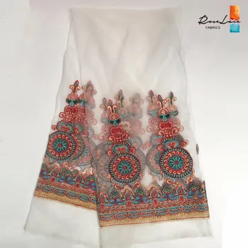 

White African French Net Tulle Lace Fabric 2017 Laest High Quality Embroidered Guipure Laces Indian Tissu For Women Clothes Lace