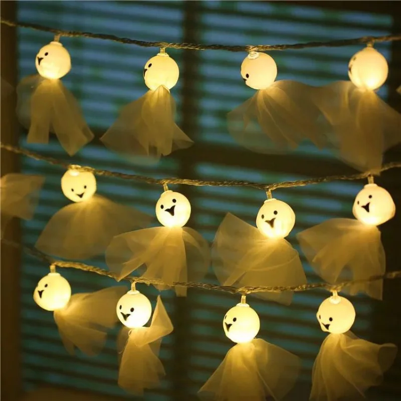 

Festival Party Decoration Battery Light String Wholesale Elf Sunshine Doll Indoor Battery Box Light String Color Halloween