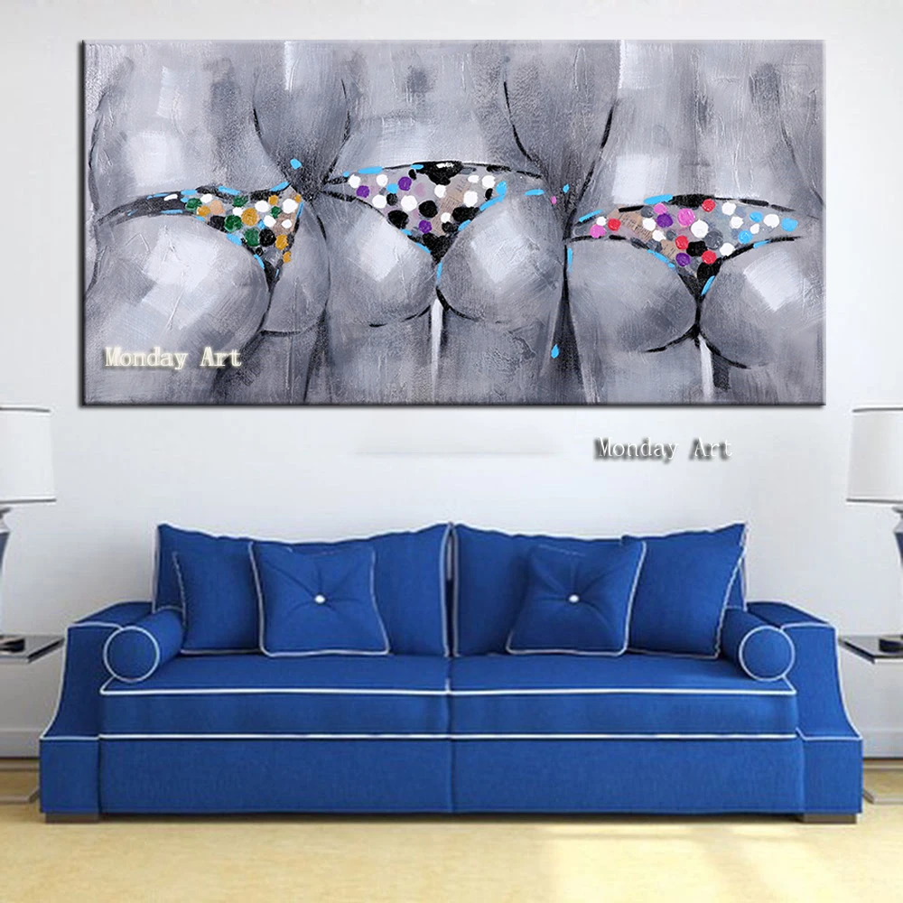15 Oil-Painting-Wall-Art-Hand-Painted-Sex-Lady-with-Bikini-Modern-Animal-Wall-Decor-Canvas-Art (2)