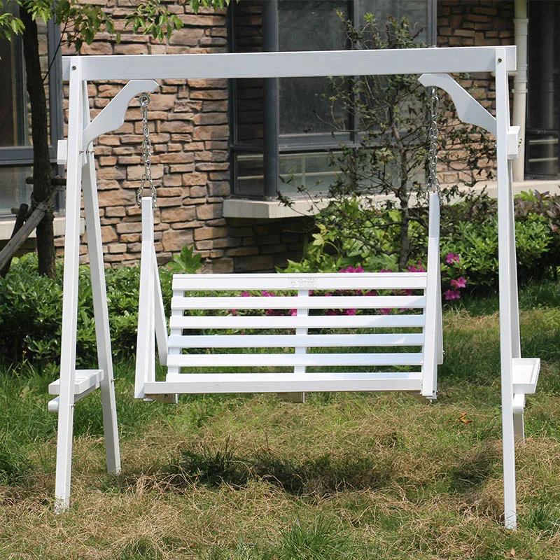 Barato exterior conservante columpio doble silla colgante columpio