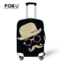 Милый защитный чехол для багажа с усами, Женские аксессуары для путешествий, Эластичный Чемодан, водонепроницаемый чехол для 18-30 дюймов, чехлы на колесиках