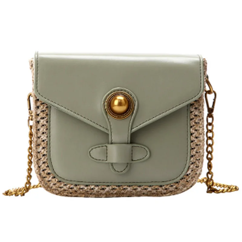 

Ladies Bag Leather Handbag Pu Shoulder Bag Small Flip Woven Messenger Bag Ladies Messenger Bag
