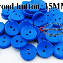 100 шт 15 мм синий рисунок деревянные пуговицы пальто сапоги швейная одежда аксессуары MCB-800-2