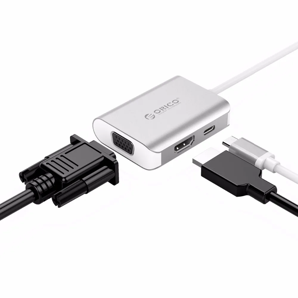 ORICO usb-хаб USB C к HDMI VGA для MacBook samsung Galaxy S9 S8 Note 8 huawei mate 10 P20 type C USB 3,1 концентратор