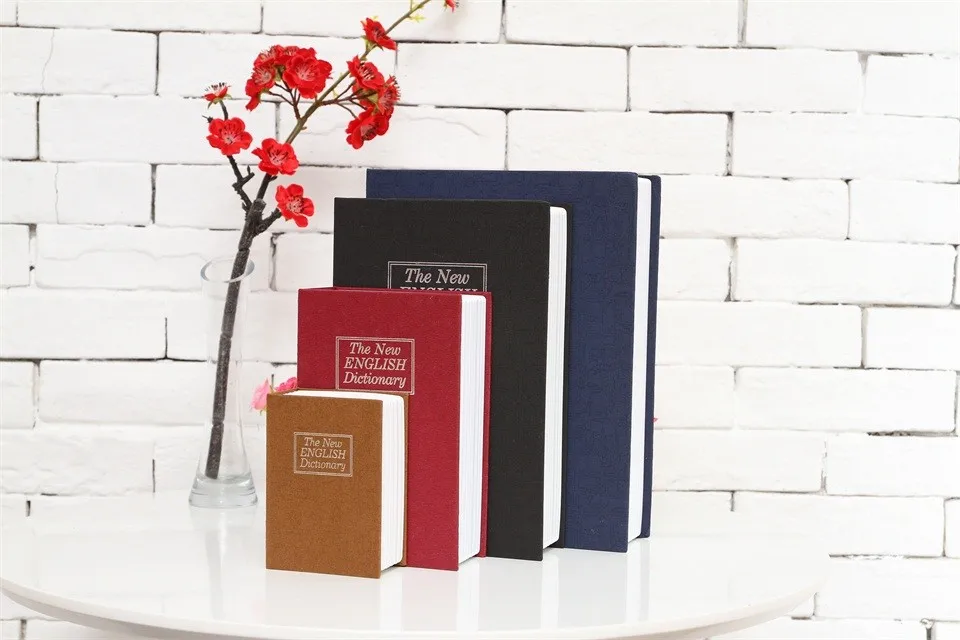 Grande Livro Cofres Ocultos Simulação Dicionário Cofre Chave Bloqueio de Senha Segurança Aço Organizador Stash Box Escritório em Casa Tamanho l 8 segurança e proteção