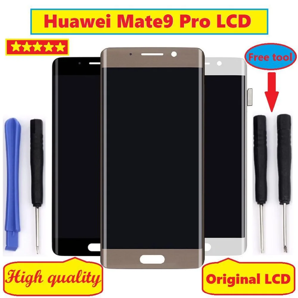 

For Huawei Mate 9 Pro Mate9 Pro LCD Display Touch Screen Digitizer With Frame Replacement Black 100% Tested work5.5" FHD LCD Dis