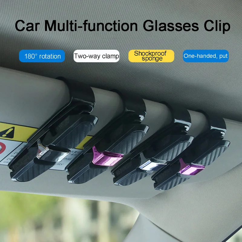 

Universal Car Auto Sun Visor Clip Holder for Sunglasses Eyeglass Card Pen Sunglass Clip Car Accessories Interior Glasses Case