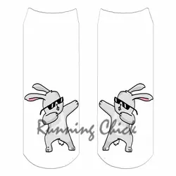 Мультфильм кролик животных печати укороченные носки 2018 Новый