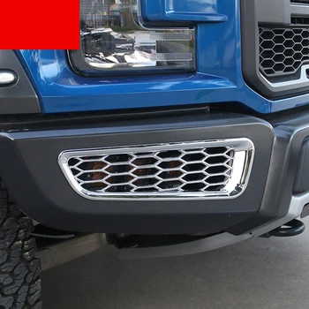 

For Ford F150 F-150 2017-2018 ABS Glossy Exterior Front Fog Light Lamp Cover Trim 2pcs Car Styling