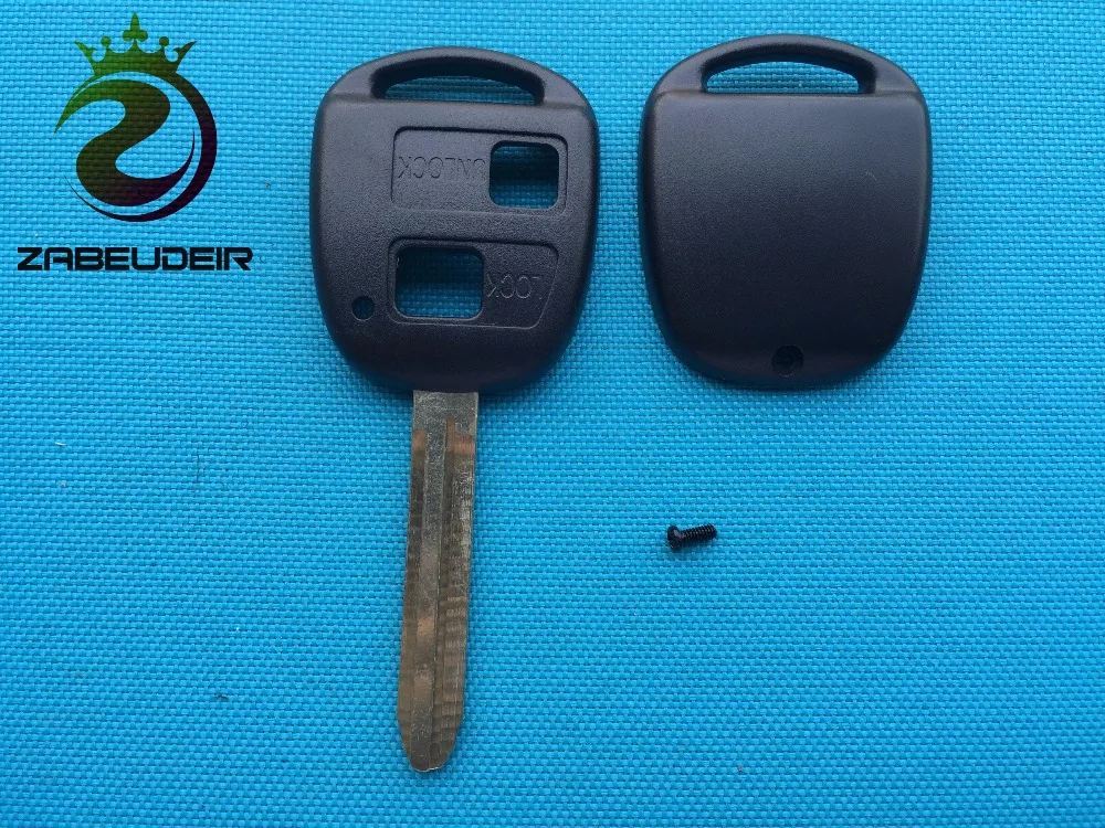 Заготовка ключа ZABEUDEIR для Toyota Corolla Camry Celica Rav 4 Yaris Prado 2 кнопки дистанционного Корпус