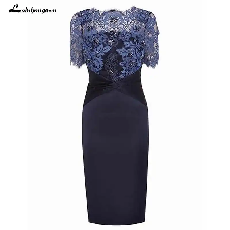 navy blue scalloped dress