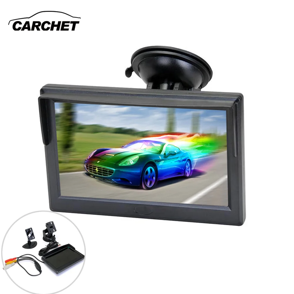 

CARCHET 5 inch TFT Car LCD Rear View Monitor Reverse Backup Parking For VCD DVD Camera Rearview Monitor Auto Accessories