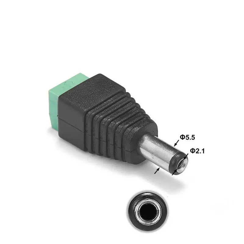 10 пар светодиодных лент контроллер 5 в 12 В 24 В DC разъем питания 5,5 мм x 2,1 мм Женский штекер Адаптер питания разъемы