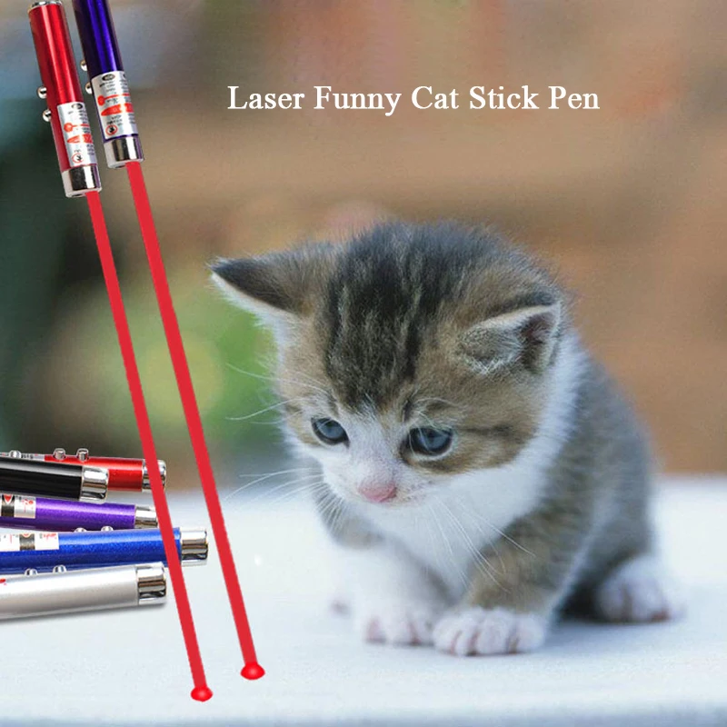 Лазерная забавная кошачья ручка для детей, светодиодный Кот, инфракрасная интерактивная игрушка или обучающий проекционный индикатор, 5 цветов, лазерная ручка