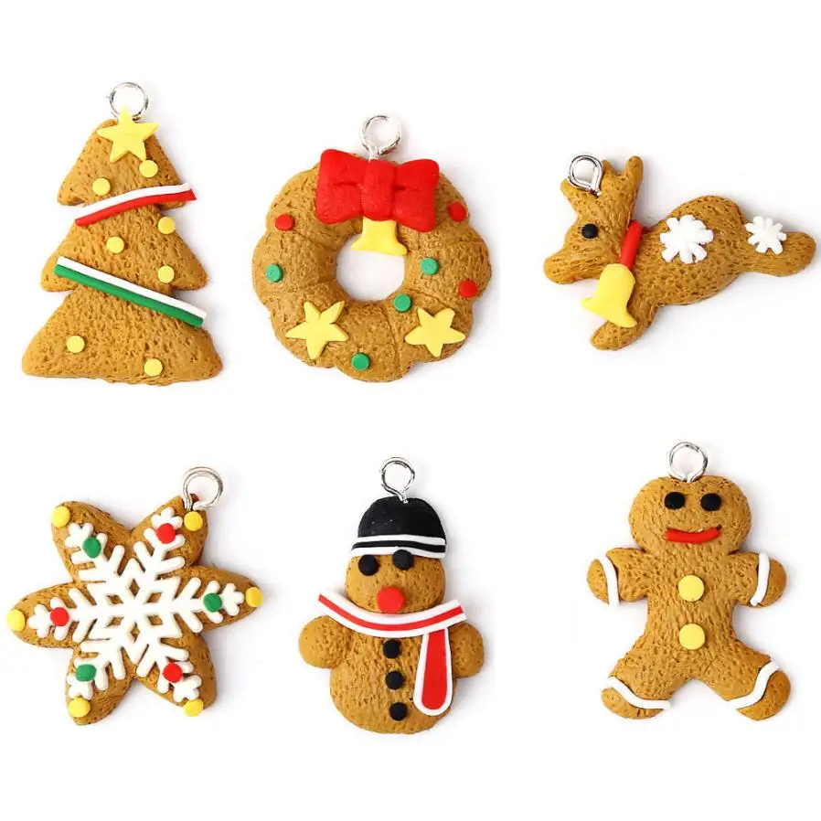 

6PCS Christmas Tree Ornament Keychain Hanging Pendants XMAS Party Decor Christmas Tree Ornaments #5$