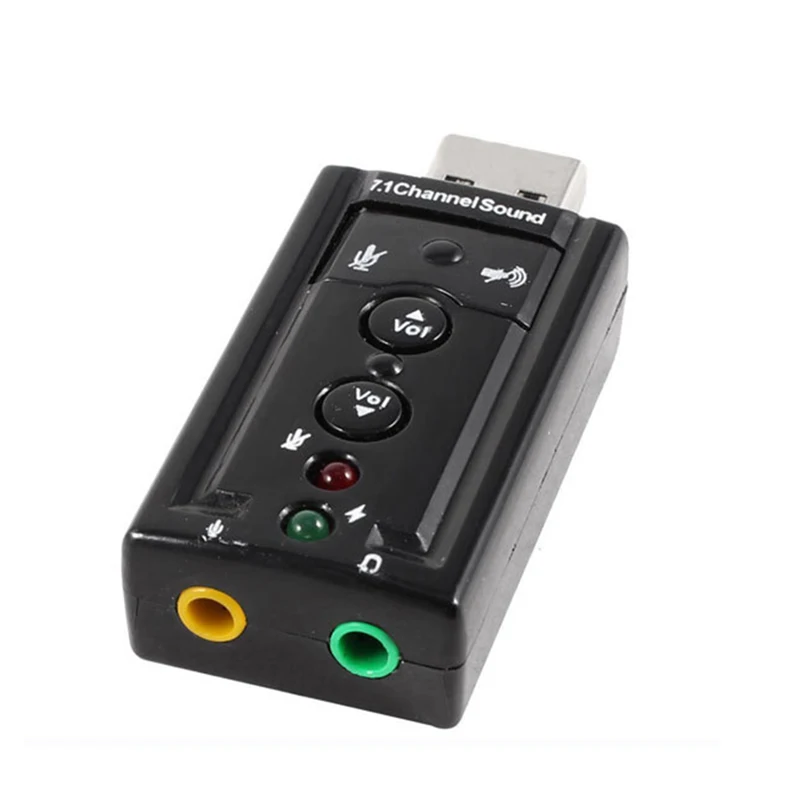 

External USB Sound Card 7.1 Channel 3D Audio Adapter with 3.5mm Headphone For Mac Win Compter Android Linux