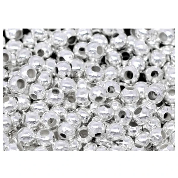 

2000PCs Silver Plated Smooth Ball Spacers Beads 2.4mm
