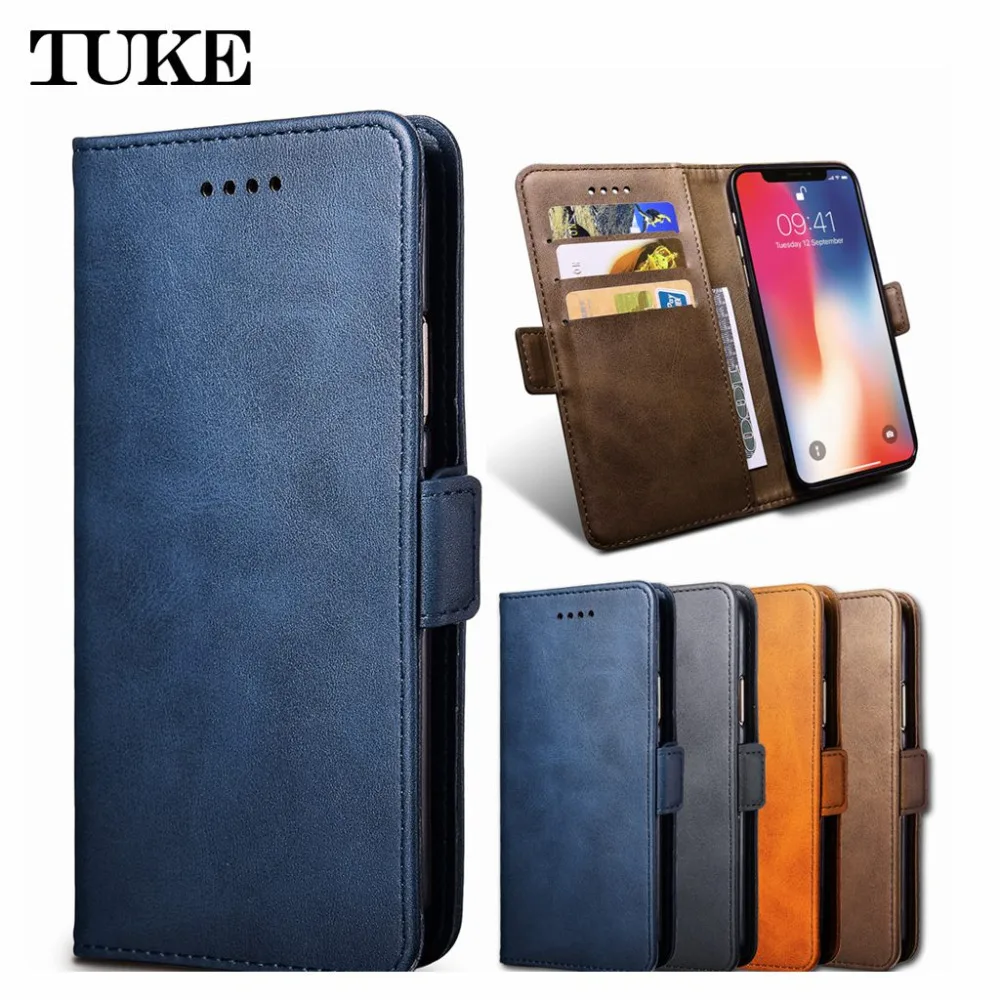 For LG X5 2018 Phone Case Leather Flip Soft TPU Case For