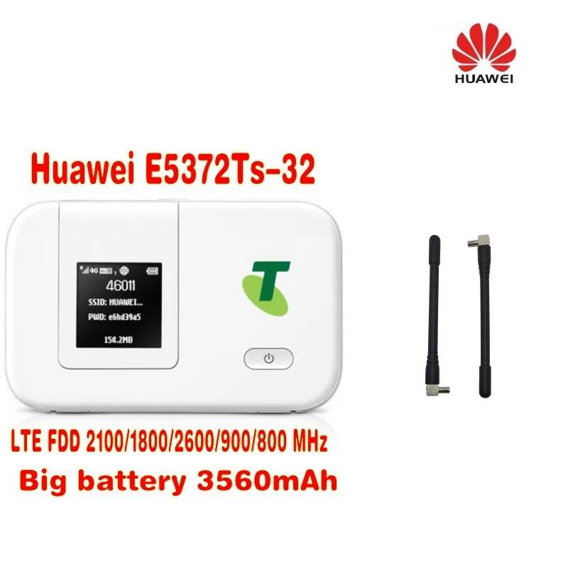 Разблокирована Huawei e5372ts-32 LTE 4 г Беспроводной маршрутизатор 150 м плюс 2 шт. 4 г антенны